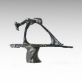 Eastern Statue Guzheng Musician Bronze Sculpture Tple-007